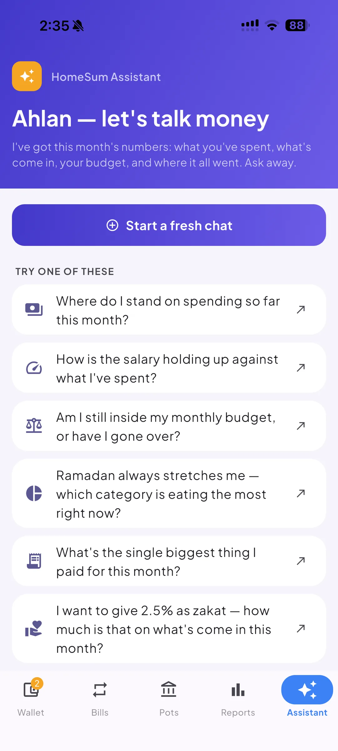 HomeSum AI assistant